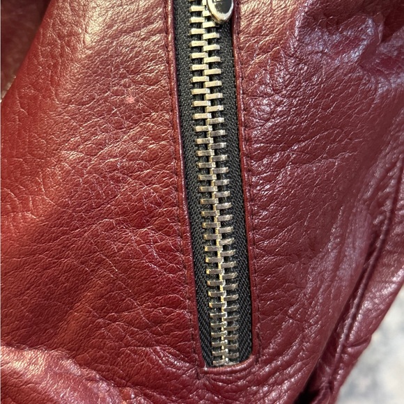 Burgundy Leather Jacket - Picture 15 of 15